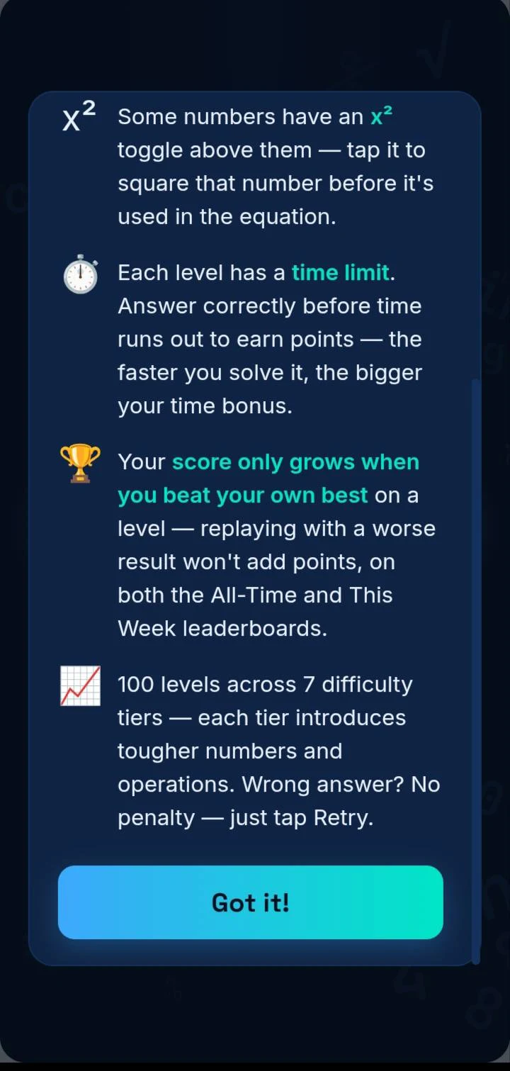World's Top 100 Math IQ Test screenshot